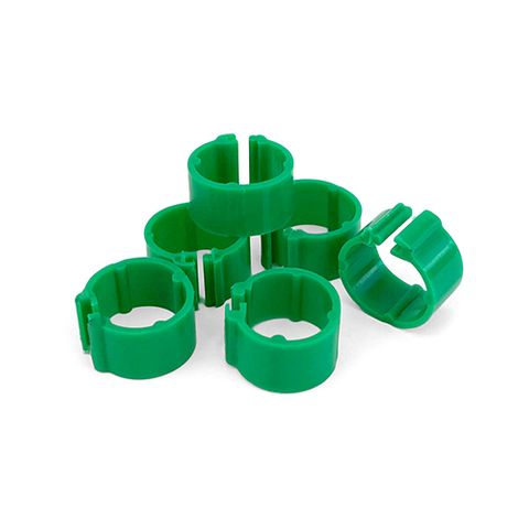 POULTRY LEG RINGS 12MM - GREEN (24)