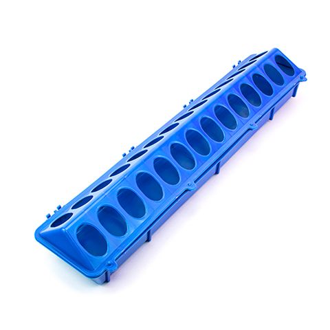 PLASTIC FEED TROUGH - 28 HOLE (50CM) BLUE