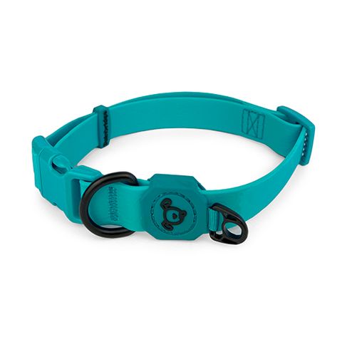 DOG COLLAR WATERPROOF - SMALL (27-37CM) - AQUA BLUE