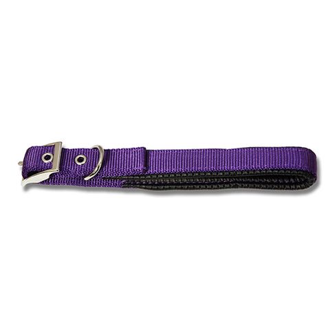 40CM DOG COLLAR PADDED PURPLE