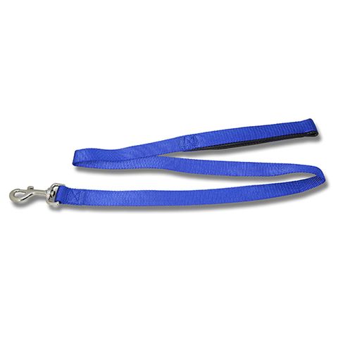 DOG LEAD WEBBING W/ PADDED HANDLE BLUE