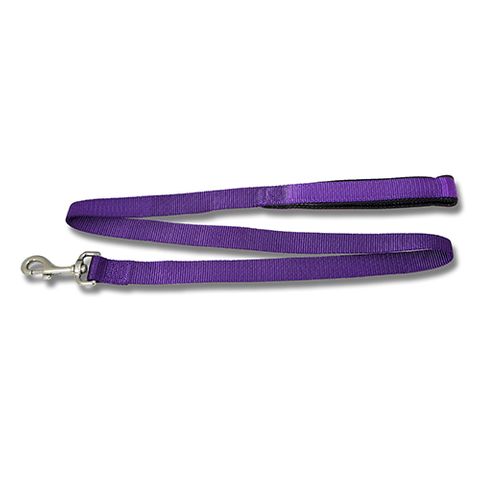 DOG LEAD WEBBING W/ PADDED HANDLE PURPLE