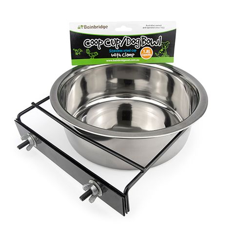 COOP CUP/DOG BOWL W/CLAMP HOLDER 1.8LT