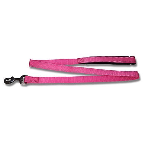 DOG LEAD REFLECTIVE 120CM X 25MM PINK