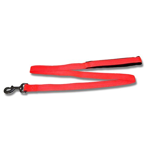 DOG LEAD REFLECTIVE 120CM X 25MM RED