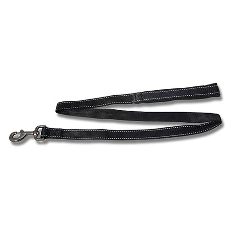 DOG LEAD REFLECTIVE 120CM X 25MM BLACK