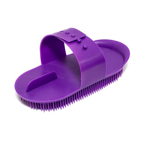 PLASTIC MASSAGE CURRY COMB LARGE - PURPLE