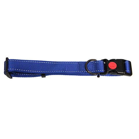 DOG COLLAR REFLECTIVE STRIPS 35CM BLUE