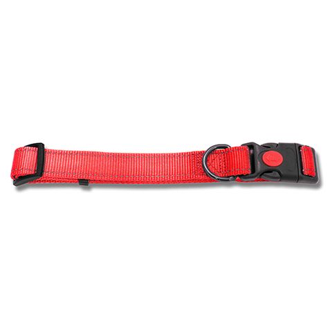 DOG COLLAR REFLECTIVE STRIPS 35CM RED