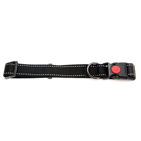 DOG COLLAR REFLECTIVE STRIPS 50CM BLACK