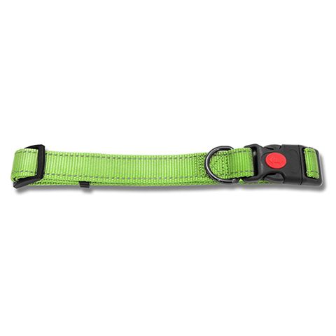 DOG COLLAR REFLECTIVE STRIPS 50CM GREEN