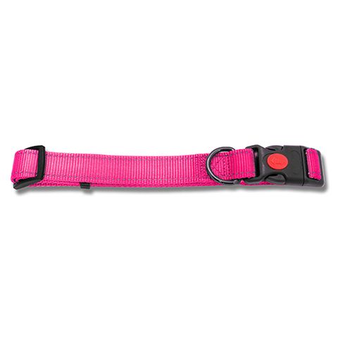 DOG COLLAR REFLECTIVE STRIPS 35CM PINK