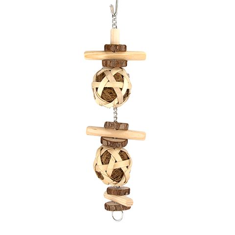 BIRD TOY - NATURALS - BALL LOG STACKER