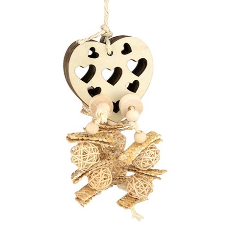 BIRD TOY NATURAL FORAGING HEART