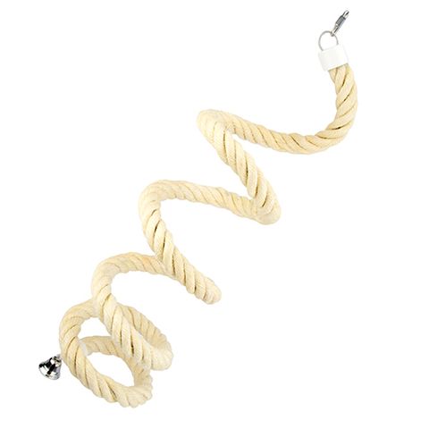 BIRD SISAL BOING ROPE - SMALL - WITH METAL FITTINGS & BELL