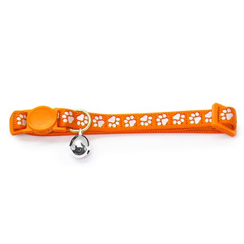 CAT COLLAR REFLECTIVE PRINTED ORANGE