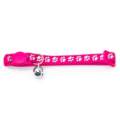 CAT COLLAR REFLECTIVE PRINTED PINK