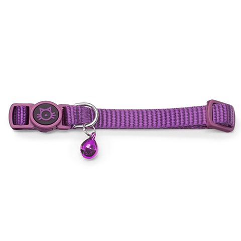 NYLON CAT COLLAR W/ SAFETY BUCKLE PURPLE