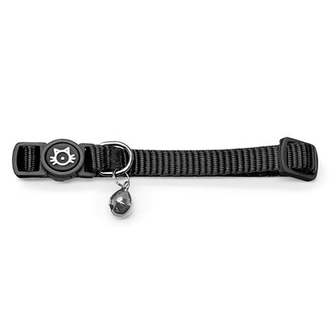 NYLON CAT COLLAR W/ SAFETY BUCKLE BLACK