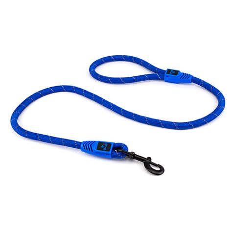 REFL ROPE LEASH W/ SNAPHOOK BLUE