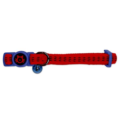 PADDED CAT COLLAR SAFETY BUCKLE RED