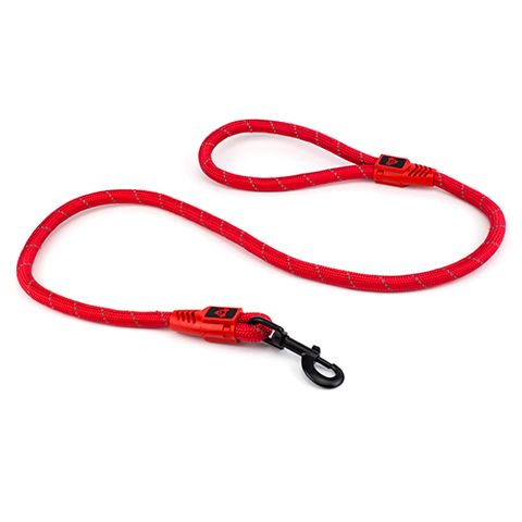 REFL ROPE LEASH W/ SNAPHOOK RED