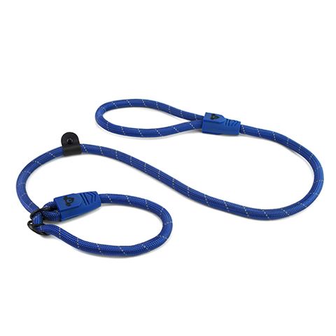 REFL ROPE LEASH SLIP COLLAR BLUE