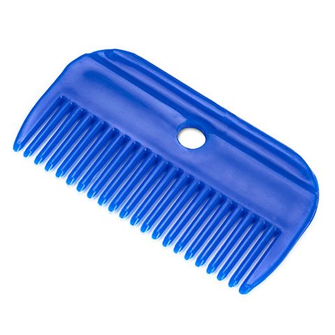 PLASTIC MANE COMB (9.5CM) - BLUE