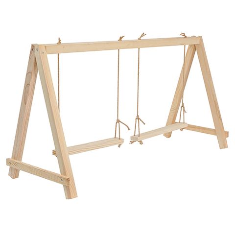 Chicken Playground - Wooden Double Swing