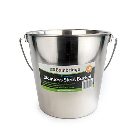 STAINLESS STEEL BUCKET - 6 LT