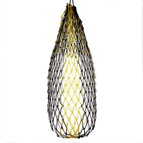 HAY NET SLOW FEEDER - 90CM - 5CM - BLACK/YELLOW