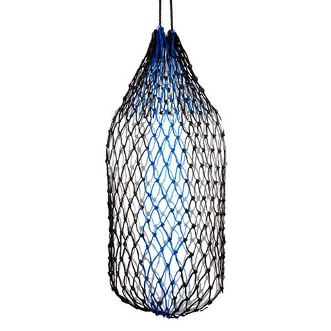 HAY NET SLOW FEEDER - 100CM - 5CM - BLACK/BLUE