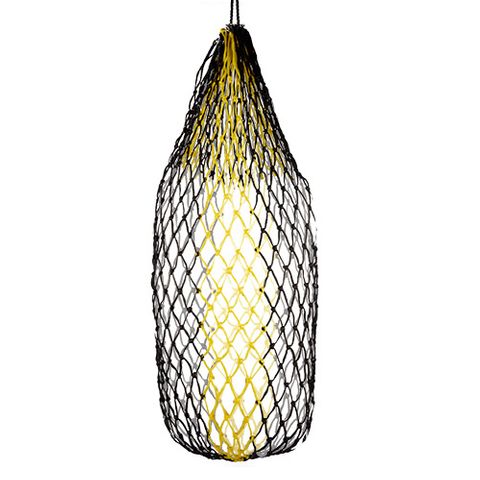 HAY NET SLOW FEEDER - 100CM - 5CM - BLACK/YELLOW