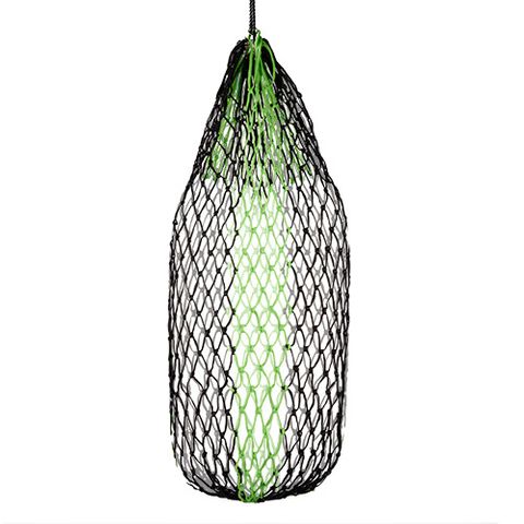 HAY NET SLOW FEEDER - 112CM - 5CM - BLACK/GREEN