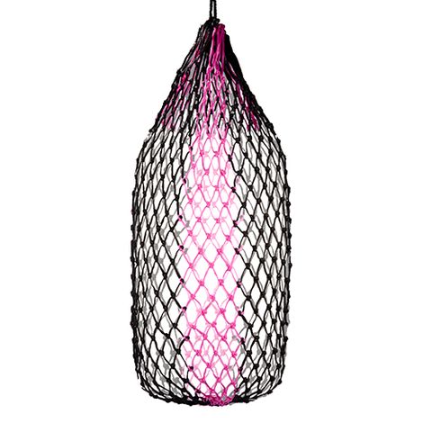 HAY NET SLOW FEEDER - 112CM - 5CM - BLACK/PINK