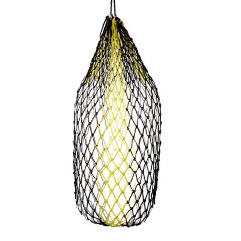 HAY NET SLOW FEEDER - 112CM - 5CM - BLACK/YELLOW