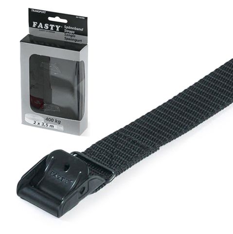 FASTY TRANSPORT STRAP BLACK 350CM (2PK)