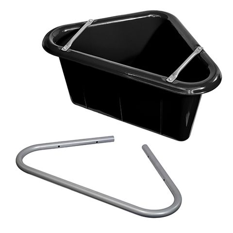 PLASTIC CORNER FEED TUB - BLACK