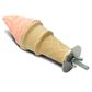 BIRD PERCH - CINNAMON ICE CREAM SMALL - 13CM