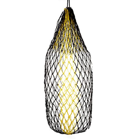 HAY NET SLOW FEEDER - 106CM - 3.6CM - BLACK/YELLOW