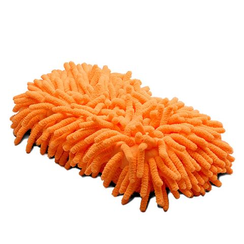 MICROFIBRE SPONGE WITH FINGERS - ORANGE