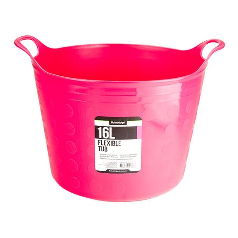 FLEXIBLE TUB 16 LITRE PINK