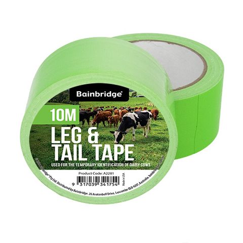 LEG & TAIL TAPE 10M GREEN