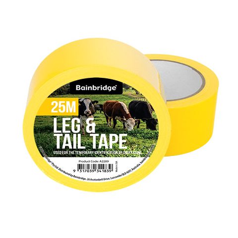 LEG & TAIL TAPE 25M YELLOW