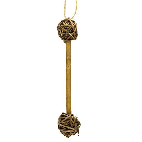 SMALL ANIMAL/BIRD TOY - NATURALS - BARBELL