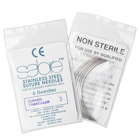 CURVED TRIANGULAR SUTURE - SIZE 3 (101) - 6 PACK