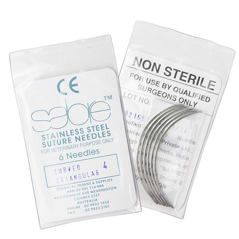 CURVED TRIANGULAR SUTURE - SIZE 4 (101) - 6 PACK