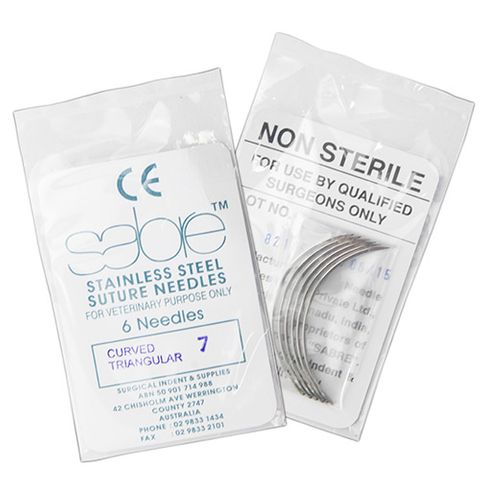 CURVED TRIANGULAR SUTURE - SIZE 7 (101) - 6 PACK