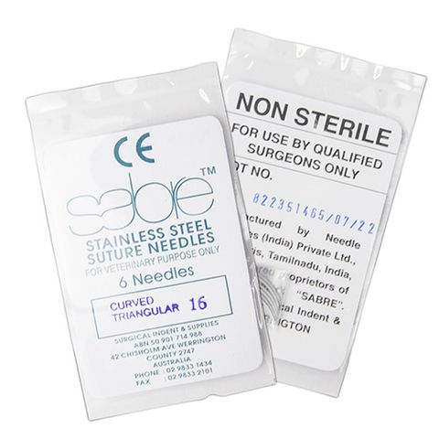 CURVED TRIANGULAR SUTURE - SIZE 16 (101) - 6 PACK