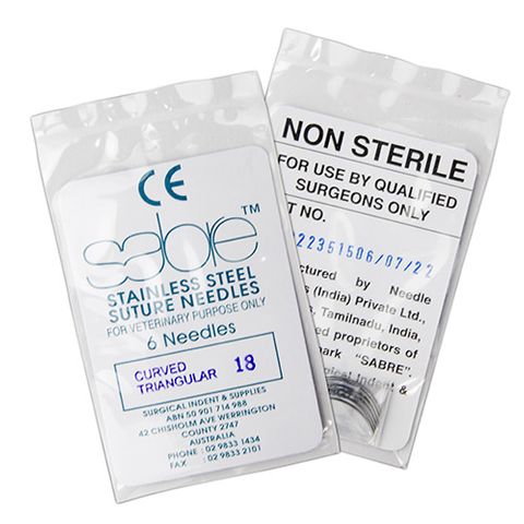 CURVED TRIANGULAR SUTURE - SIZE 18 (101) - 6 PACK